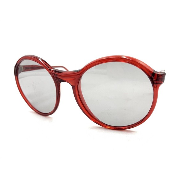 Corning Vintage 4081M Translucent Red Round Sunglasses Gray Lens 70-20 135 Italy - Picture 8 of 12